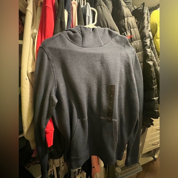 Banana Republic Navy Blue sweater Hoodie; Size Small new men - Picture 1 of 6